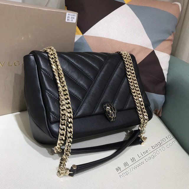 Bvlgari女包 寶格麗2020新款 幾何形狀牛皮鏈條單肩斜挎女包 古力娜紮同款 287993  fyd1568